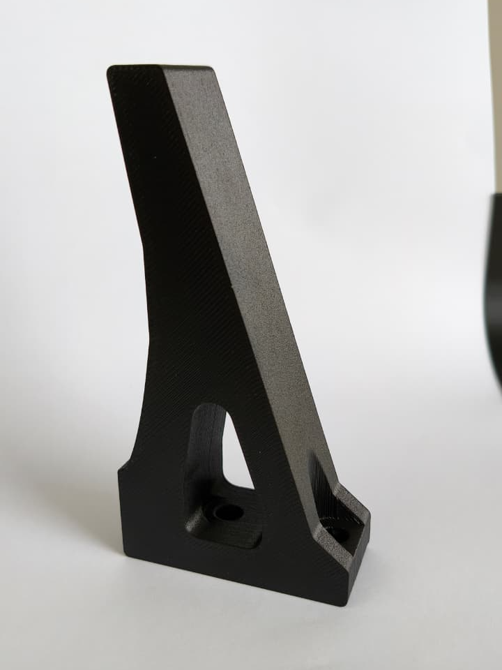 Robot end-of-arm 2-jaw gripper 3D printed in carbon fibre reinforced ABS